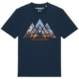 wat? APPAREL T-Shirt Geometric Landscape in Dunkelblau | Gr.: 50