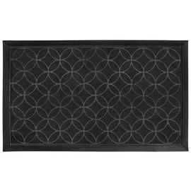Douceur d'intérieur Feuilles 45 x 75 cm Schwarz