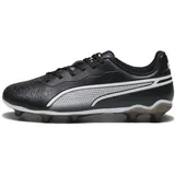 Puma King Match FG/AG Jr Soccer Shoe, Black White-Cool Dark Gray, 31 EU