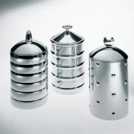 Alessi Küchendose rund silber 11,4 cm 1,14 l