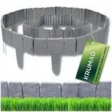 krumad Rasenkante 25 x 10 x 23 cm 10 Stück Grau