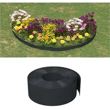 vidaXL Rasenkante Schwarz 10 m 20 cm Polyethylen - Schwarz