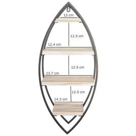 Vivol Wandregal 60 x 60 x 26 cm Schwarz