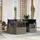 vidaXL Gartensofa-Set 5-tlg. grau Polyrattan