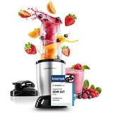 GOURMETmaxx Smoothie Maker 700ml 4-tlg. | Standmixer mit großem 700-ml-Mixbecher & To go Deckel | Blender mit 22.000 U/min | Food Processor für Smoothies etc.