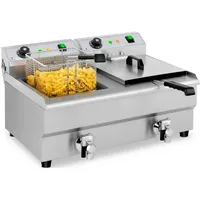 Royal Catering Elektro-Doppel-Fritteuse - 2 x 13 l -