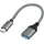 Logilink USB-C auf USB-A Adapter 0,15 m Grau/Silber