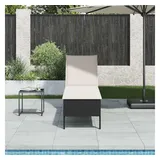 vidaXL Sonnenliege 200 x 55 x 98 cm Schwarz