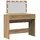 vidaXL Schminktisch Artisan-Eiche 100 x 40 x 120 cm Holzwerkstoff, Moderne Schminkkommode mit viel Stauraum, rechteckigem Design, Beleuchtung für Dein Zuhause