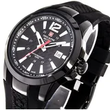 Swiss Alpine Military All Black Silikon 43 mm 7058.1877
