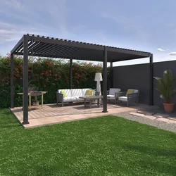 Pergola mit Lamellendach anthrazit  Triomphe 3x6m