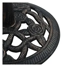 vidaXL Sonnenschirmständer Schwarz Bronze 9 kg 40 cm Gusseisen
