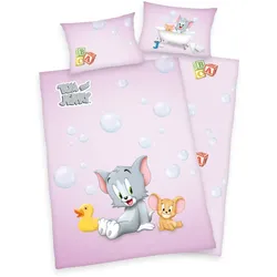 Herding Baby Bettwäsche Tom and Jerry  100x135 cm rosa
