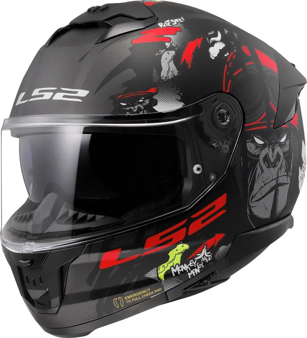 LS2 FF808 Stream II Angry Monkey Helm