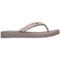 SKECHERS Damen Meditation-Tanzende Gänseblümchen Flipflop, Taupe, 36 EU