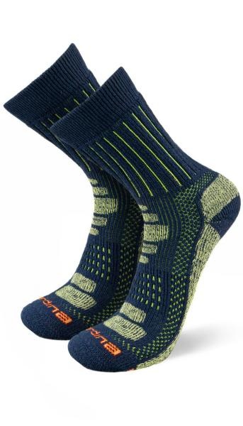 Preisvergleich Produktbild Alpaka Glaciar Wandersocken blau-neongelb Andina Outdoors