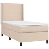 vidaXL Boxspringbett Matratze Cappuccino-Braun 100x200cm Kunstleder