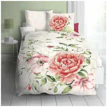 KAEPPEL Bettwäsche Blushing Rose champagner 135x200 cm + 80x80 cm - beige;grün;pink