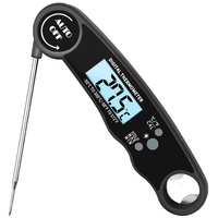 PRECORN Bratenthermometer Digital Fleischthermometer Grillthermometer BBQ Thermometer schwarz