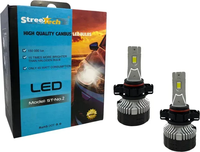 LED-Lampen - LED-System H16 Streetech Modell STN2 für Scheinwerfer - 150.000 Lux, 45 W - CANbus 6000 K - 1500 % mehr Licht