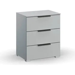 Nachtkommode RAUCH "Skat Meridian", grau (seidengrau), B:40cm H:61cm T:42cm, Holzwerkstoff, Sideboards, mit 3 Schubladen in elegantem Design