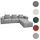 Mendler L-Sofa HWC-O54 mit Ottomane hellgrau