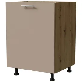 Feldmann-Küchen Unterschrank Brerra 60 x 50 x 82 cm Graubeige