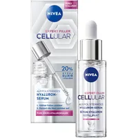 NIVEA Cellular Expert Filler Aufpolsterndes Hyaluron-Serum, leichtes und schnell einziehendes Serum mit purem Hyaluron, Gesichtspflege für geglättete Falten (30 ml)
