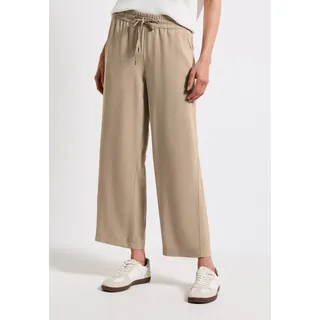STREET ONE Damen 3716099 Wide Leg Hose, Safari Beige, 44
