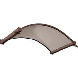 Gutta PC Rundbogenvordach 160 x 90 cm braun
