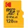 Kodak SD MICRO 128GB CL10 UHS-I U3 V30 A1 ULTRA CON ADATTATORE (128 GB, microSD, microSDXC, U3, UHS-I), Speicherkarte, Orange