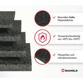 BAUHELD Terrassenpads Schwarz 90 x 90 x 3 cm 30 St.