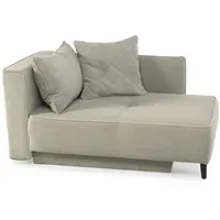 Recamiere RUBY beige - Inkl. Schlaffunktion - Bettkasten - Cordbezug - Federkern - Rückenkissen - Zierkissen - Rücken echt bezogen
