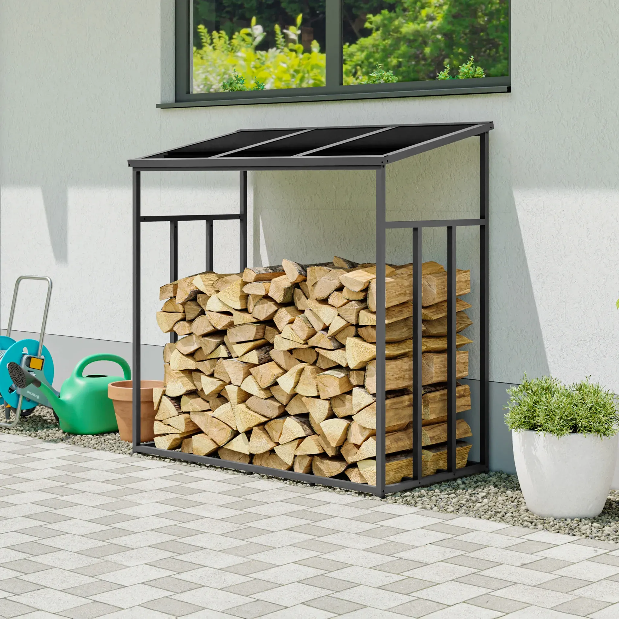 PRIMEYARD  139 x 72 cm Kaminholzregal - (GFPV01027)