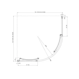 Ravak Supernova Viertelkreis-Duschkabine mit Schiebetür 80 x 195 cm 3114O10211