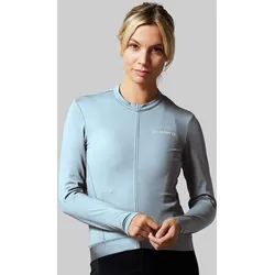 Thermo Fleece Damen Radjacke Langarm Fahrradbekleidung hellblau 3XL