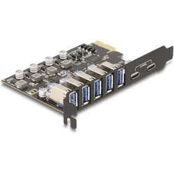 Delock USB-Adapter - PCIe 2.0 - USB x 5 + USB-C
