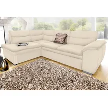 Cotta Ecksofa »Leandra L-Form«, wahlweise mit Bettfunktion & Bettkasten beige