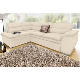 Cotta Ecksofa »Leandra L-Form«, wahlweise mit Bettfunktion & Bettkasten beige