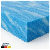 AM Qualitätsmatratzen Gelschaum Topper 200 x 200 cm blau