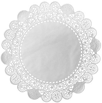 Duni Torten-Spitzen rund weiß, ø 10 cm, 250 Stück
