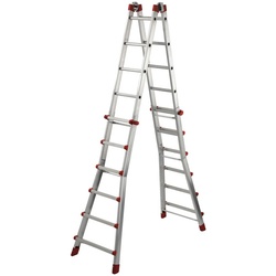 HAILO Teleskopleiter »M80«, 4 Sprossen, Aluminium - silberfarben