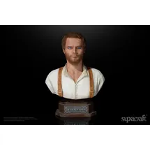 supacraft 1971 Terence Hill Büste, Ton, SCULPTURE, 20 cm, Braun oder Grau, Zuhause, Tischplatte