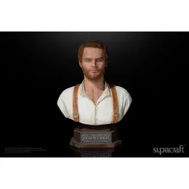 supacraft 1971 Terence Hill Büste, Ton, SCULPTURE, 20 cm, Braun oder Grau, Zuhause, Tischplatte