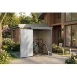 weka Gerätehaus WEKA Gary Metall Fahrradgarage anthrazit 2,42 m2, BxT: 129x206 cm, in Anthrazit mit 0,7mm Wandstärke grau