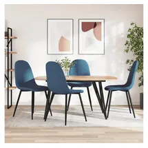 vidaXL Esszimmerstühle 4 Stk. Blau Samt