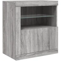 VidaXL Sideboard mit LED-Leuchten Grau Sonoma 60,5x37x67 cm