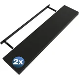 CASARIA Wandregal 110 x 3,8 x 23 cm Schwarz