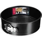 Kadax Backblech, Tortenform, runde Backform, Kuchenform 24 Cm, Schwarz