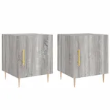 vidaXL Nachttische 2 Stk Grau Sonoma 40x40x50 cm Holzwerkstoff Modell 6